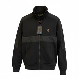 Cookies Men's Black Full Zip Track Jacket Small NWT Cotton Blend Logo Jacket‎